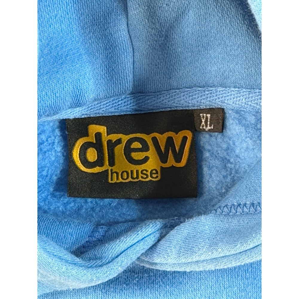 Drew House Mascot Hoodie Sky Blue XL Justin Bieber Smiley Face Streetwear - Picture 2 of 5